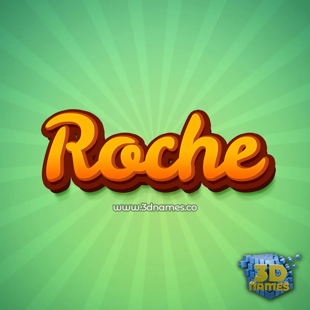 roche in Green Rays style - 3D name wallpaper