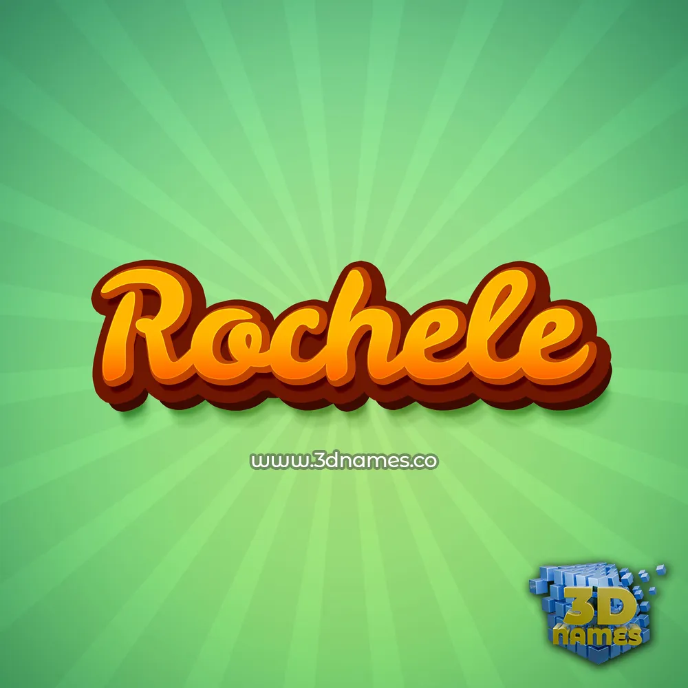 rochele in Green Rays style - 3D name wallpaper