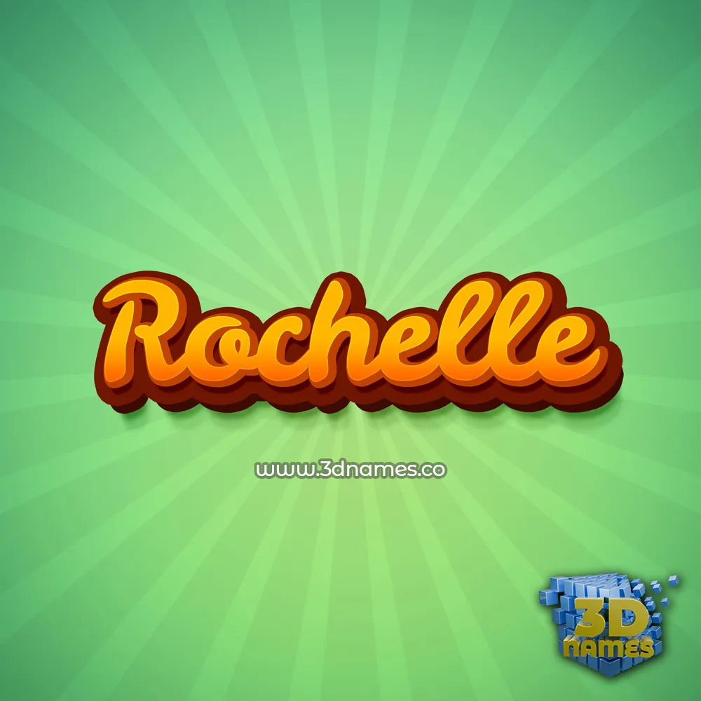 rochelle in Green Rays style - 3D name wallpaper