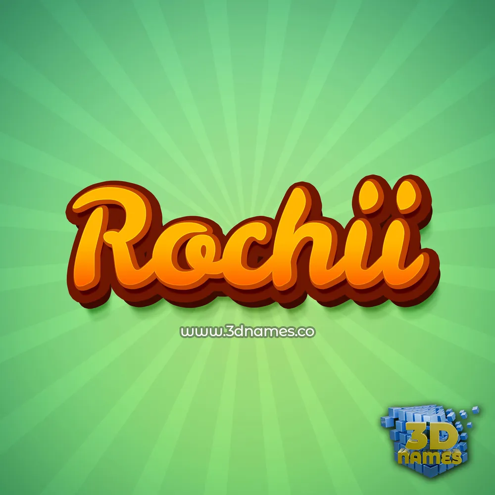 rochii in Green Rays style - 3D name wallpaper