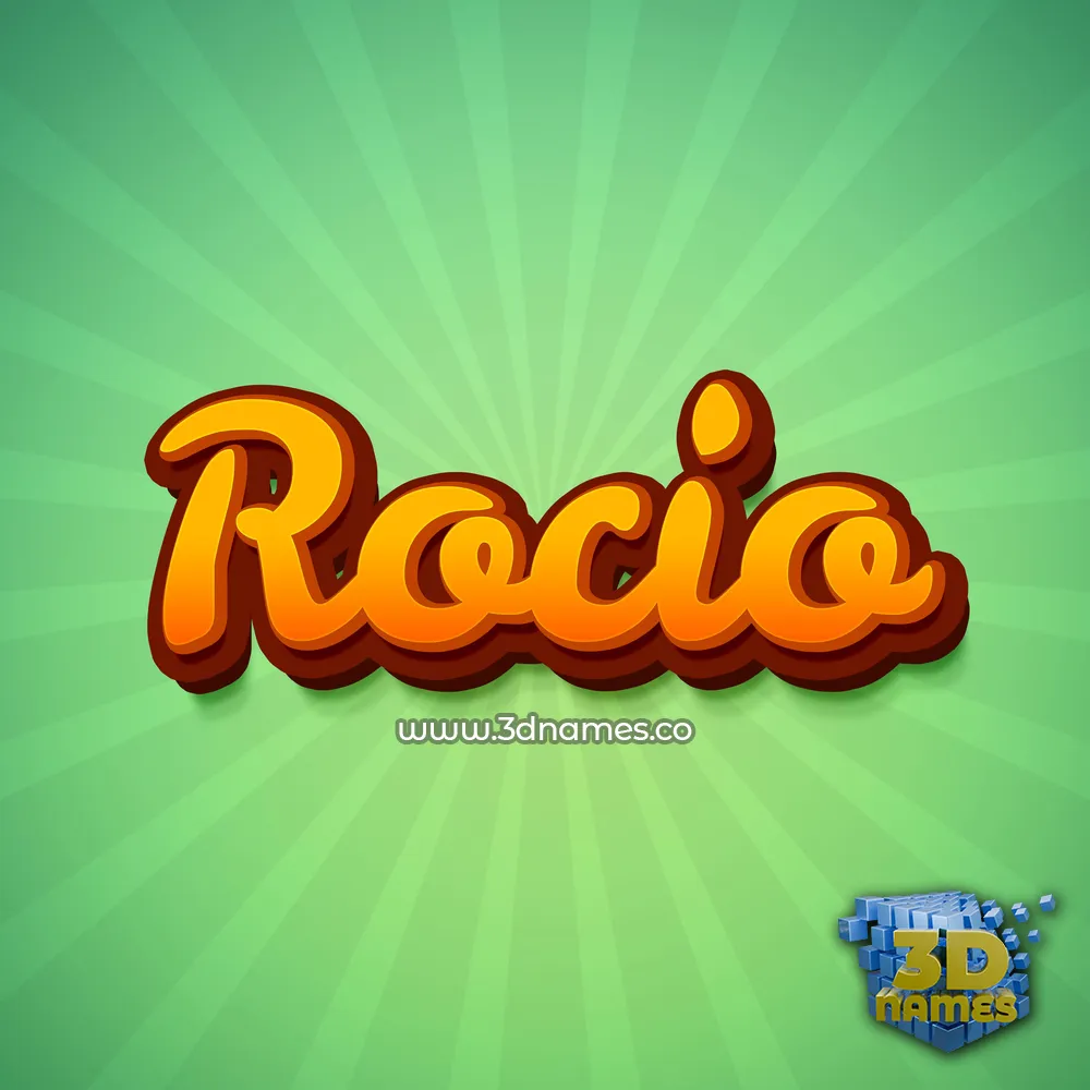 rocio in Green Rays style - 3D name wallpaper