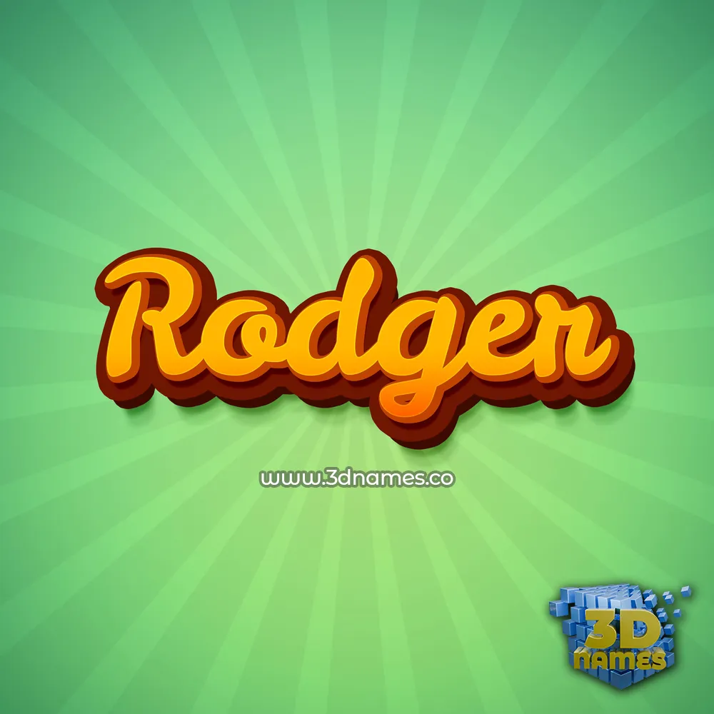 rodger in Green Rays style - 3D name wallpaper