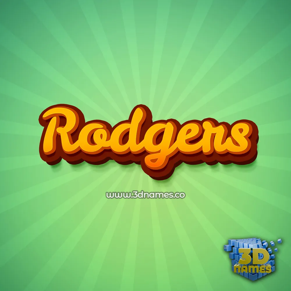 rodgers in Green Rays style - 3D name wallpaper