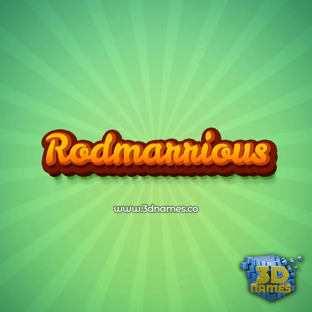 rodmarrious in Green Rays style - 3D name wallpaper
