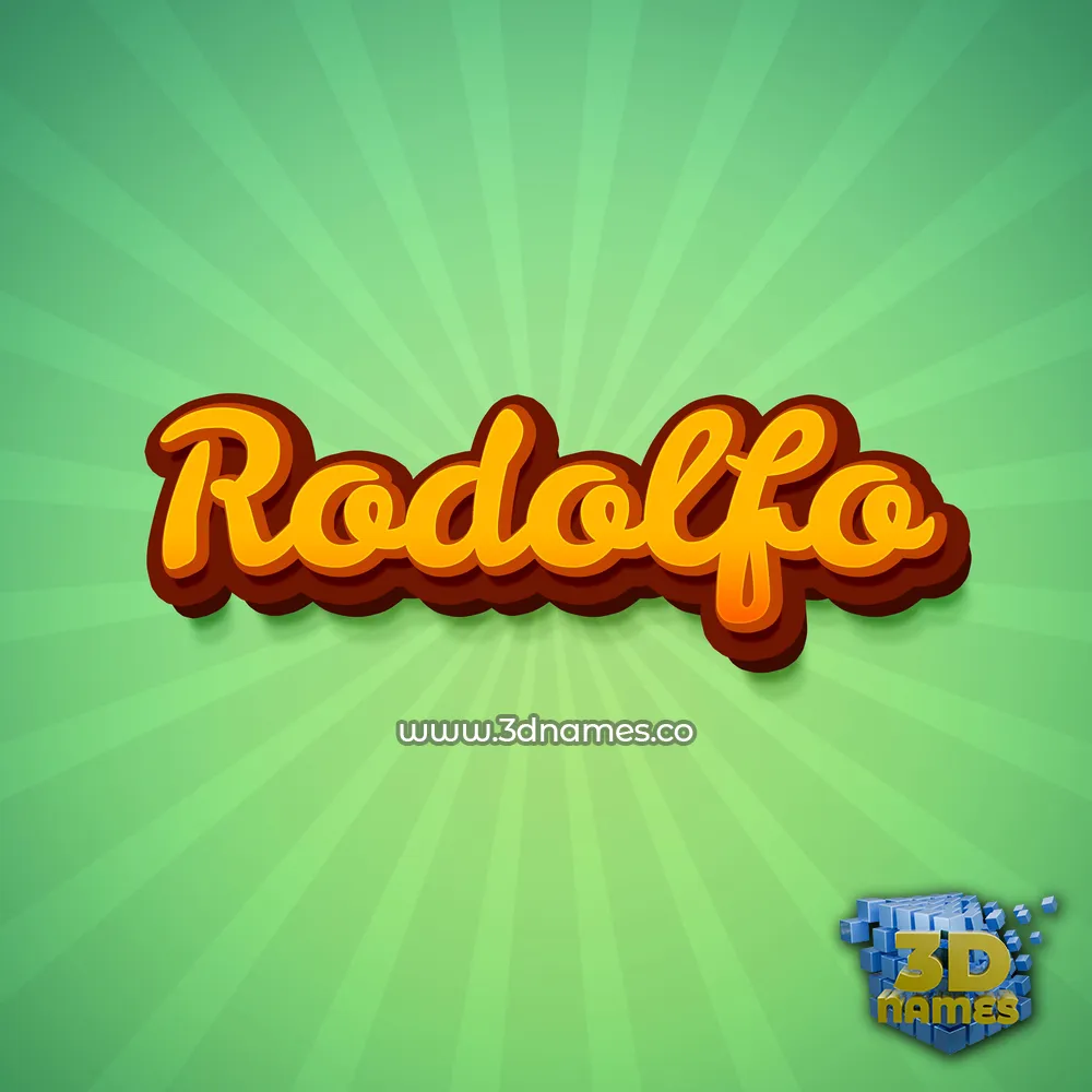 rodolfo in Green Rays style - 3D name wallpaper