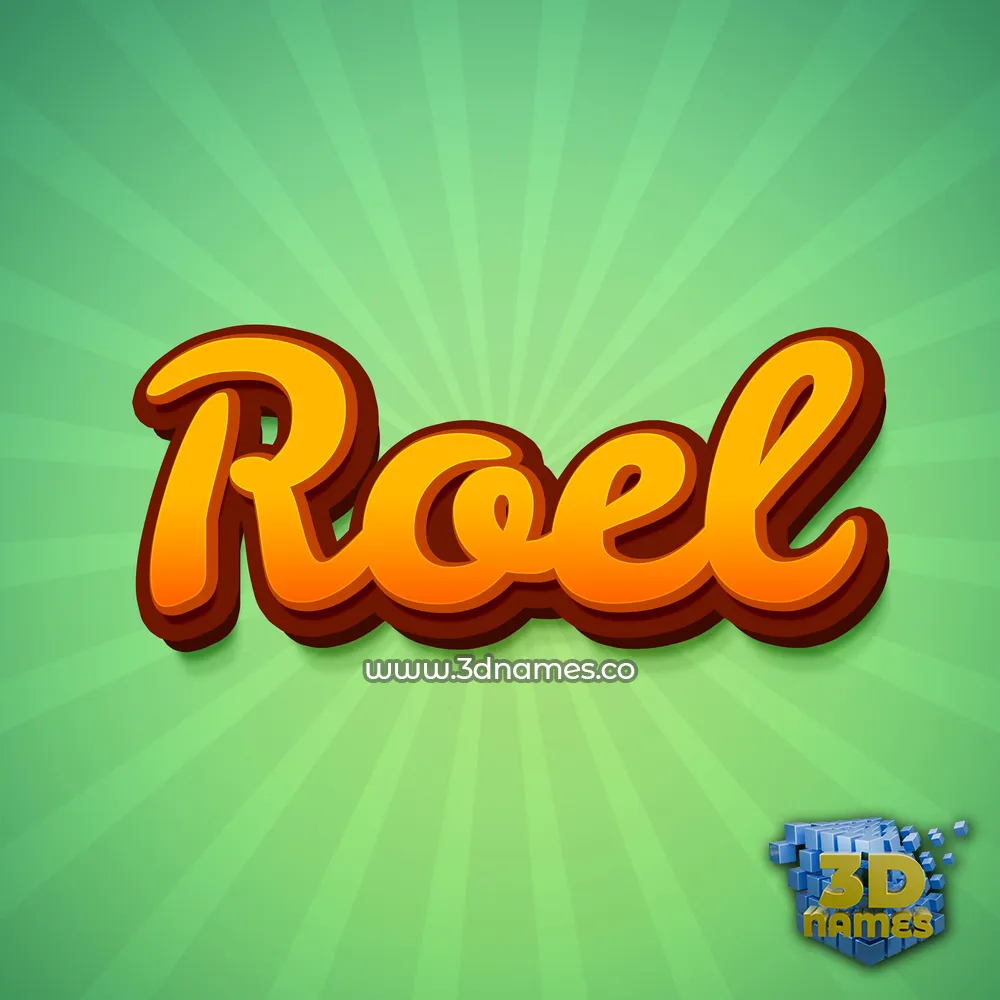 roel in Green Rays style - 3D name wallpaper