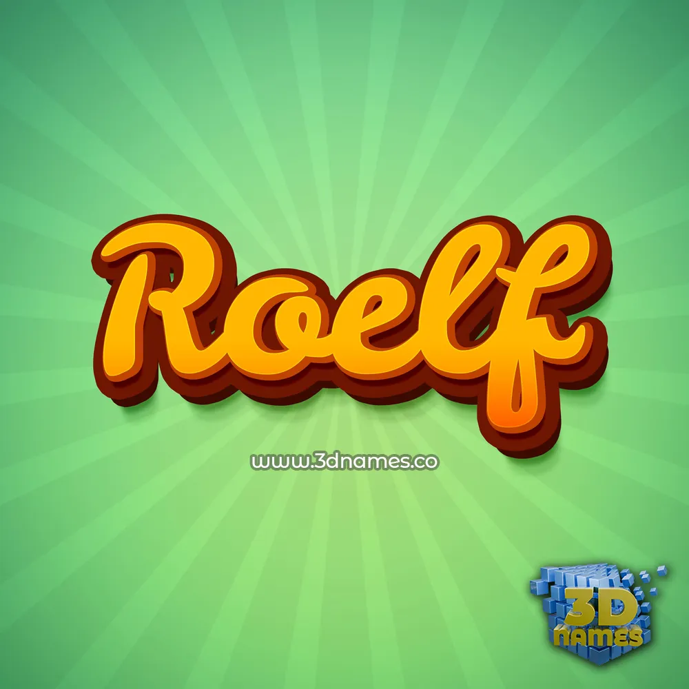 roelf in Green Rays style - 3D name wallpaper