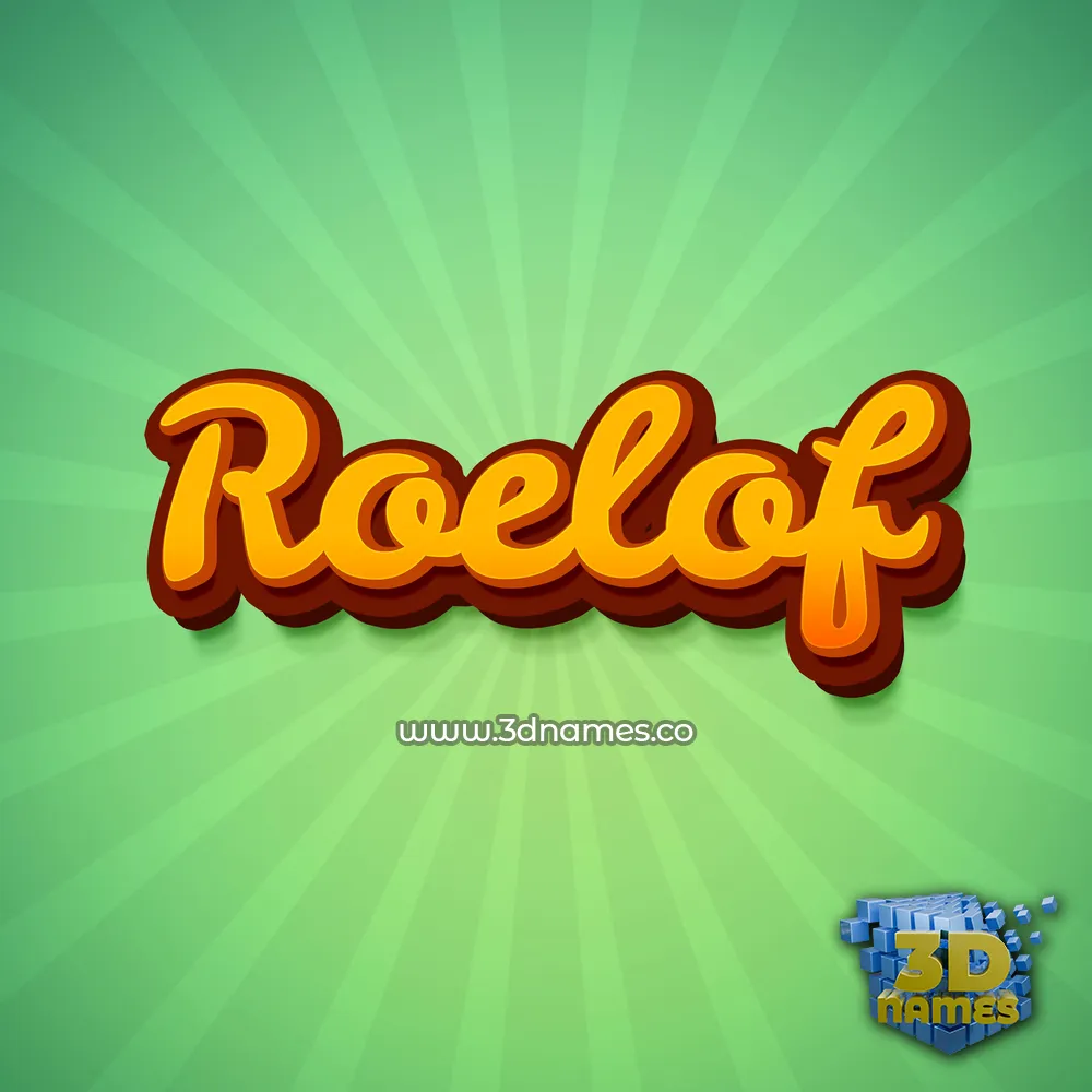 roelof in Green Rays style - 3D name wallpaper