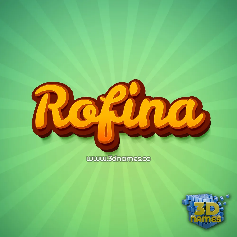 rofina in Green Rays style - 3D name wallpaper