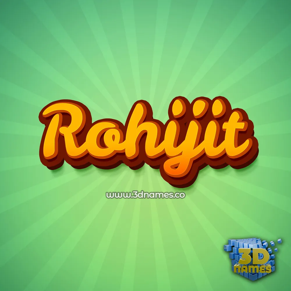 rohijit in Green Rays style - 3D name wallpaper