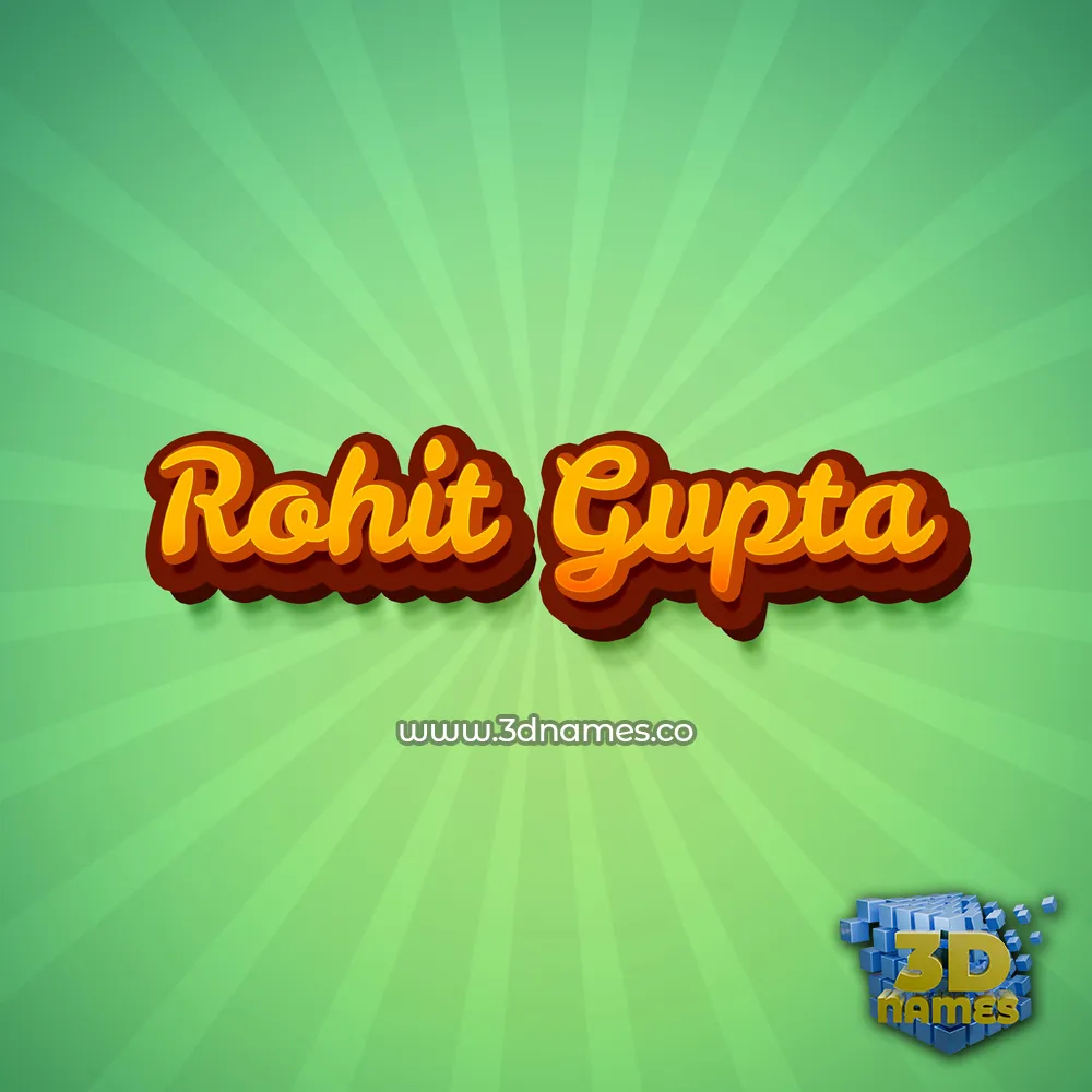 rohit gupta in Green Rays style - 3D name wallpaper