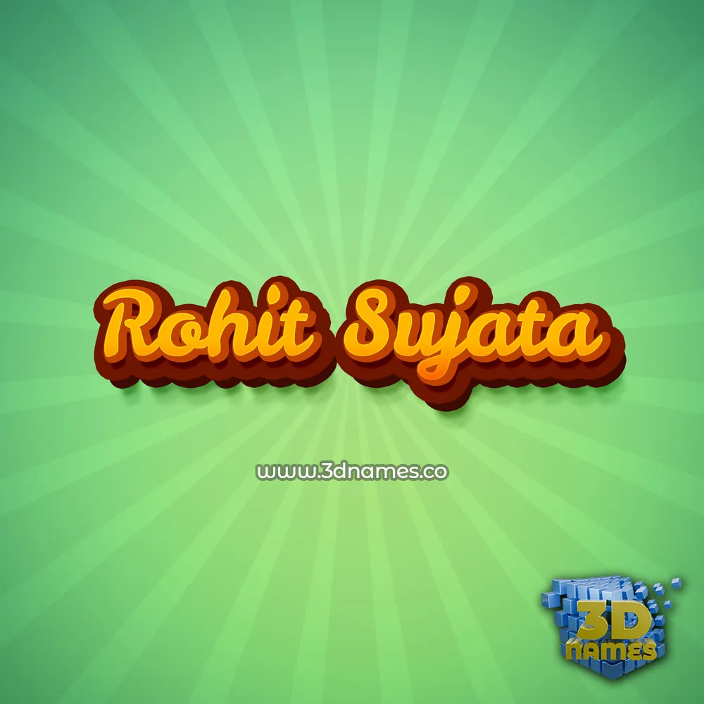 rohit sujata in Green Rays style - 3D name wallpaper
