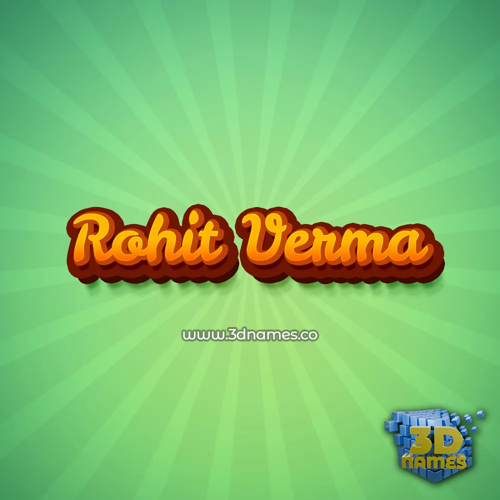 rohit verma in Green Rays style - 3D name wallpaper
