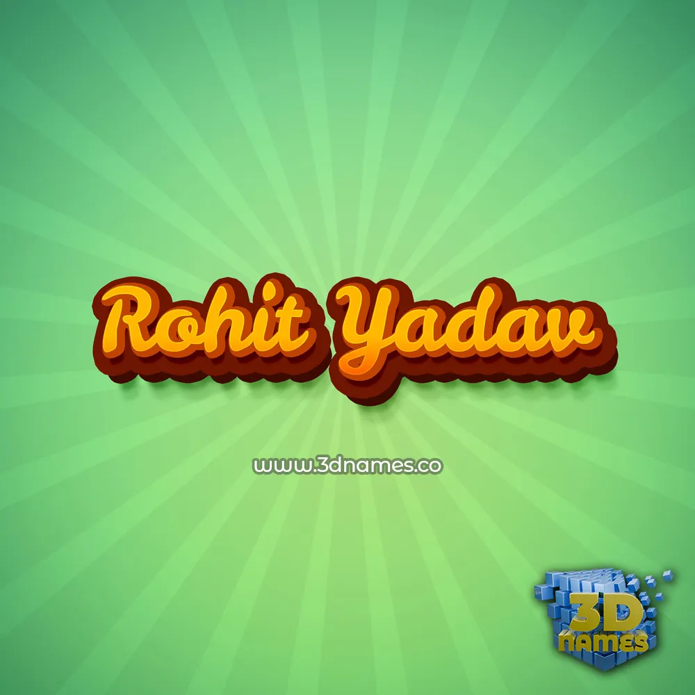 rohit yadav in Green Rays style - 3D name wallpaper