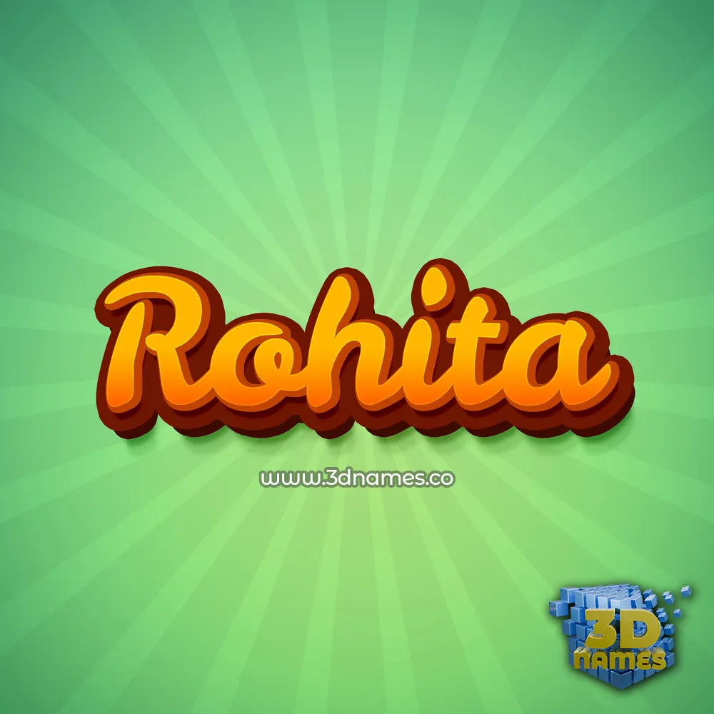 rohita in Green Rays style - 3D name wallpaper