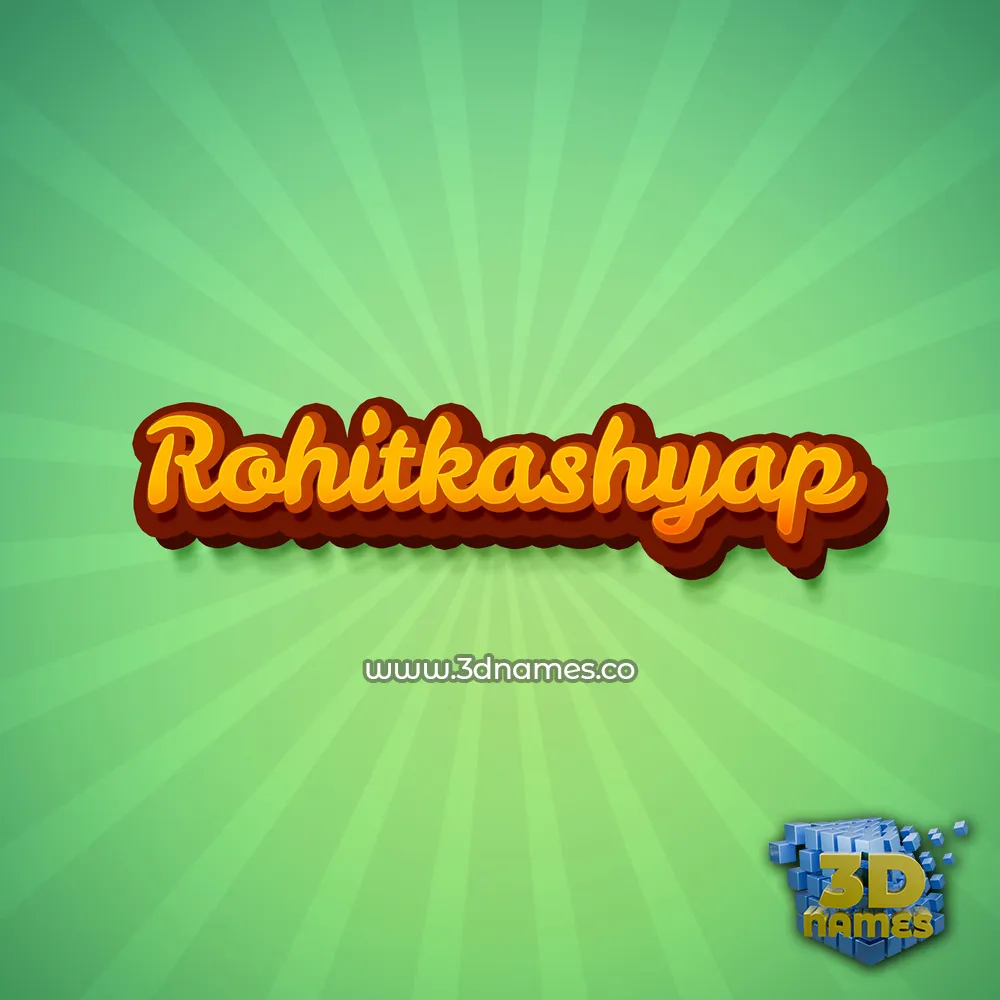 rohitkashyap in Green Rays style - 3D name wallpaper