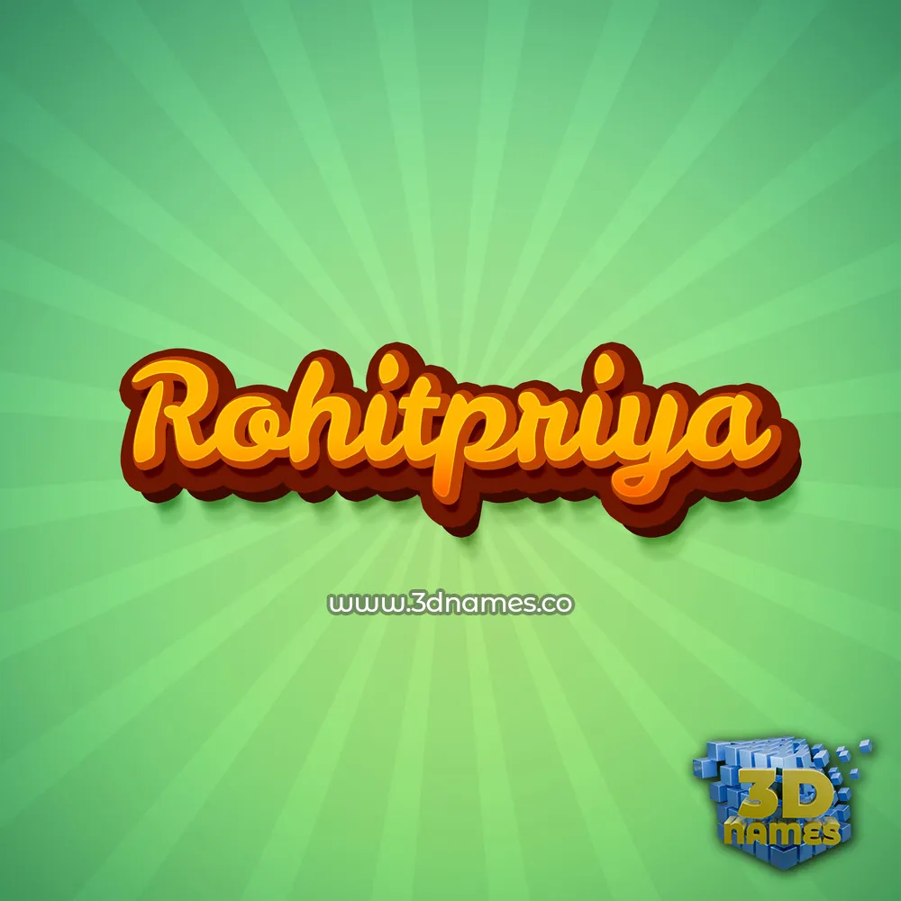 rohitpriya in Green Rays style - 3D name wallpaper