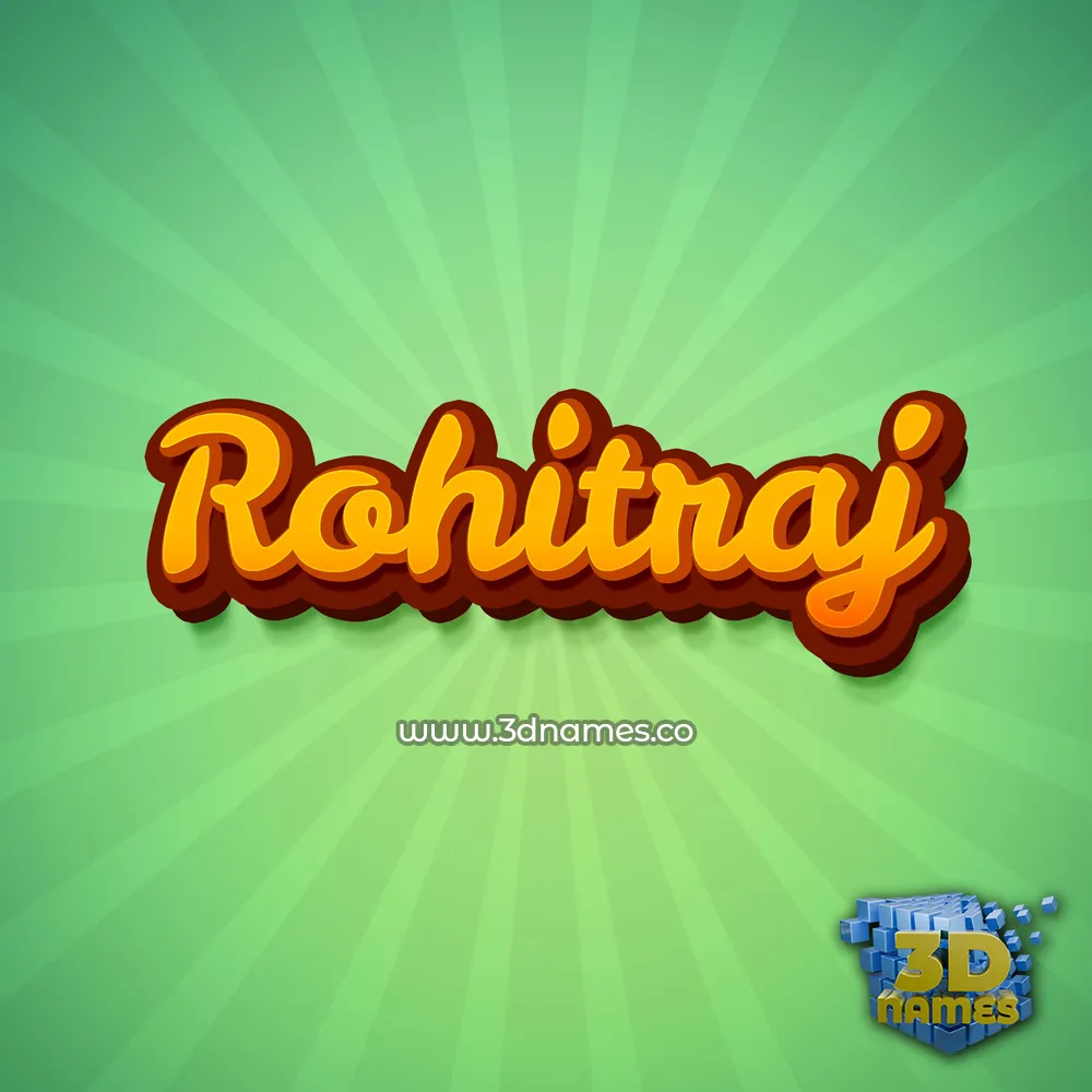 rohitraj in Green Rays style - 3D name wallpaper