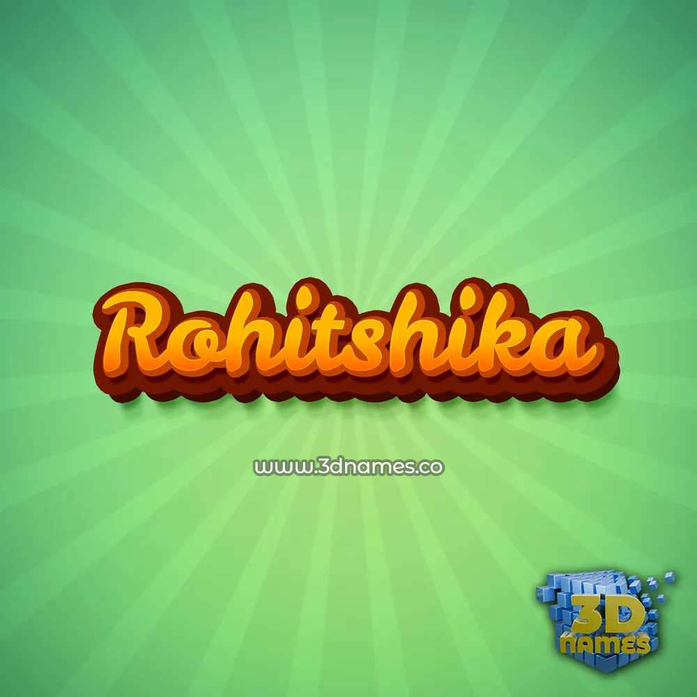 rohitshika in Green Rays style - 3D name wallpaper