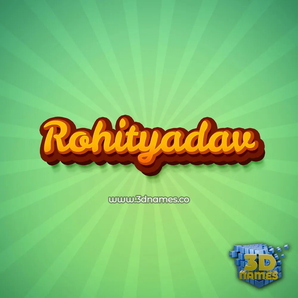 rohityadav in Green Rays style - 3D name wallpaper