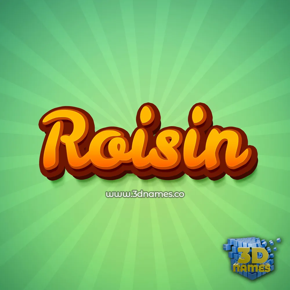 roisin in Green Rays style - 3D name wallpaper