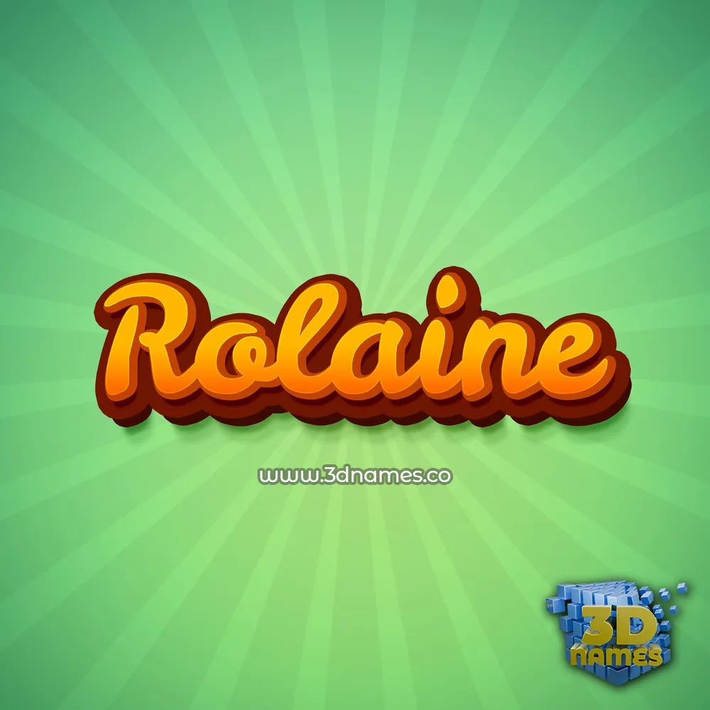 rolaine in Green Rays style - 3D name wallpaper