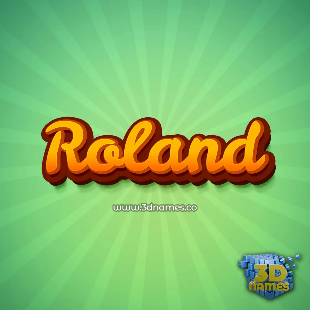 roland in Green Rays style - 3D name wallpaper