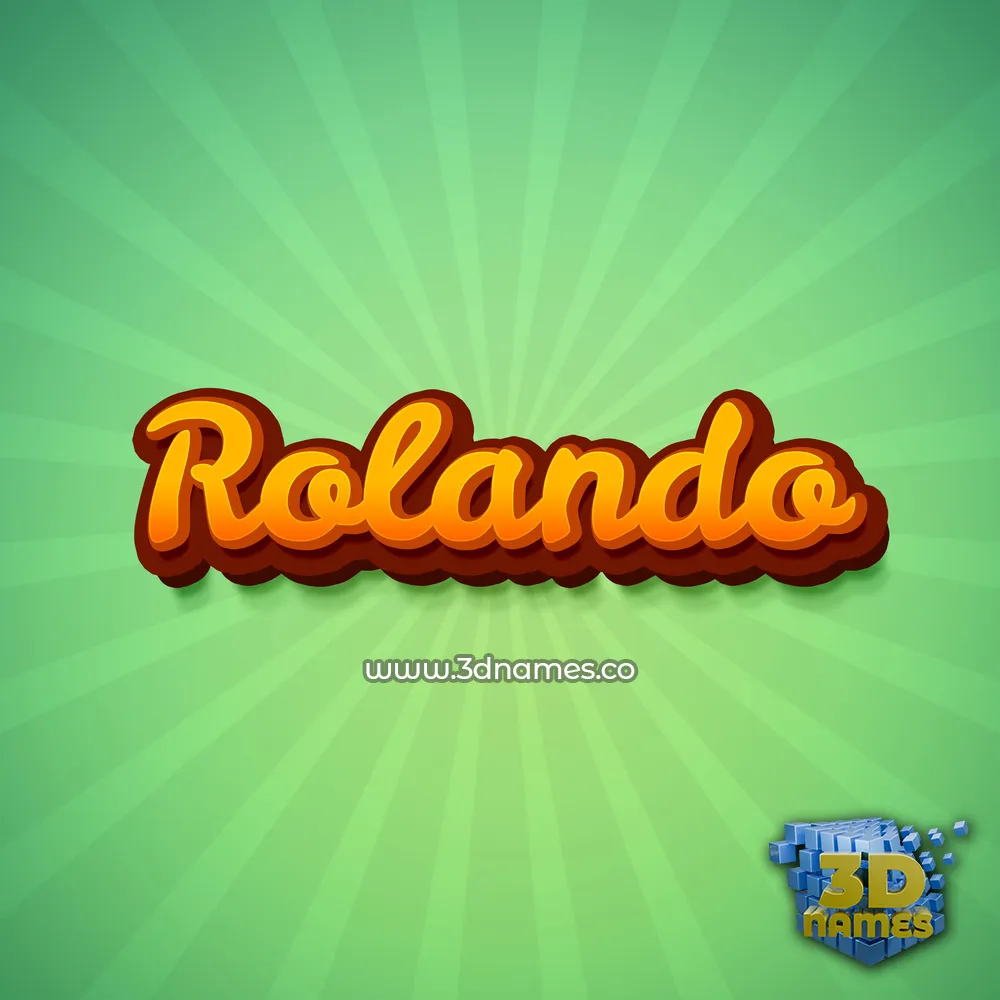 rolando in Green Rays style - 3D name wallpaper