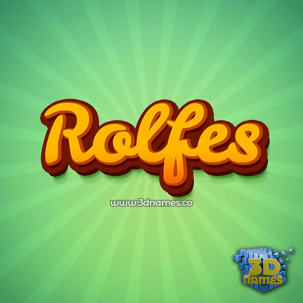 rolfes in Green Rays style - 3D name wallpaper