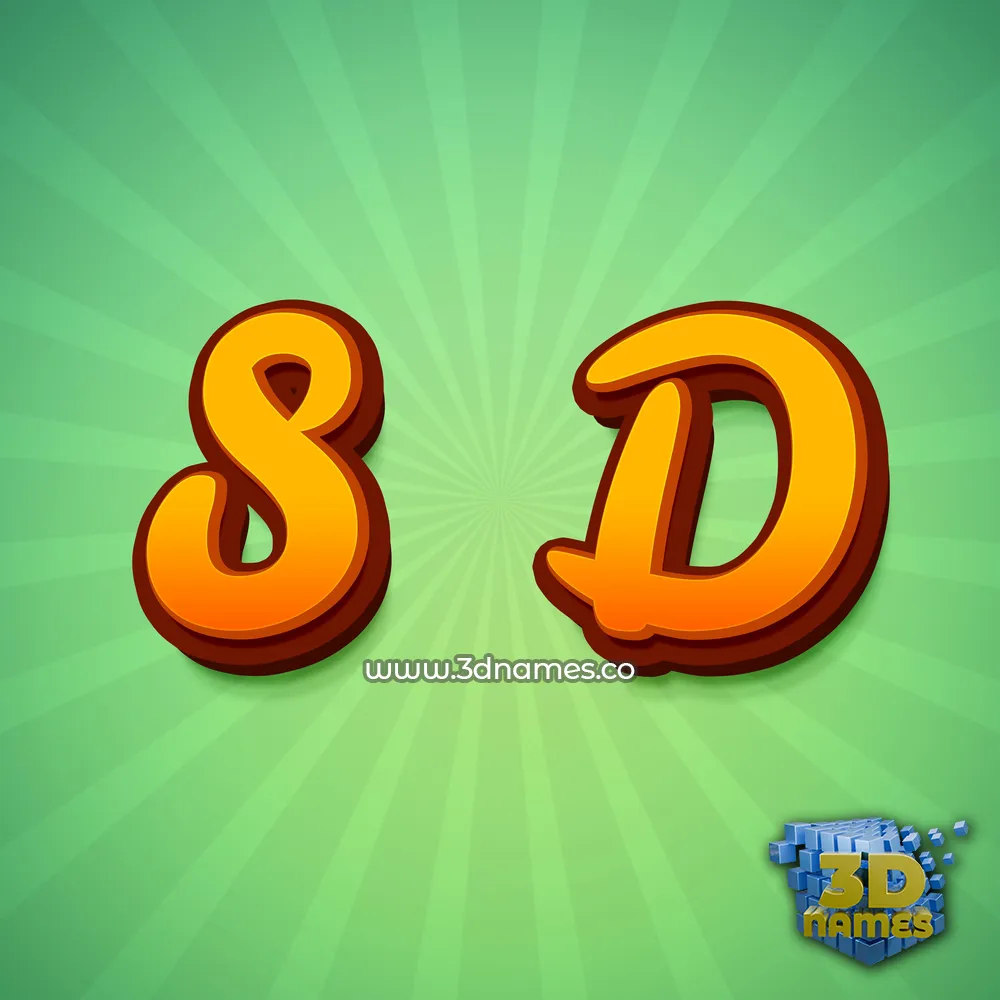 s d in Green Rays style - 3D name wallpaper