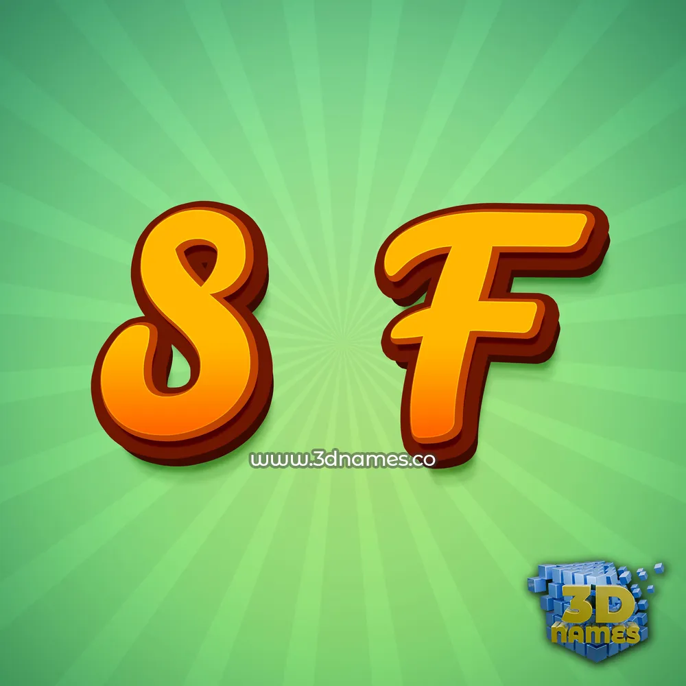 s f in Green Rays style - 3D name wallpaper