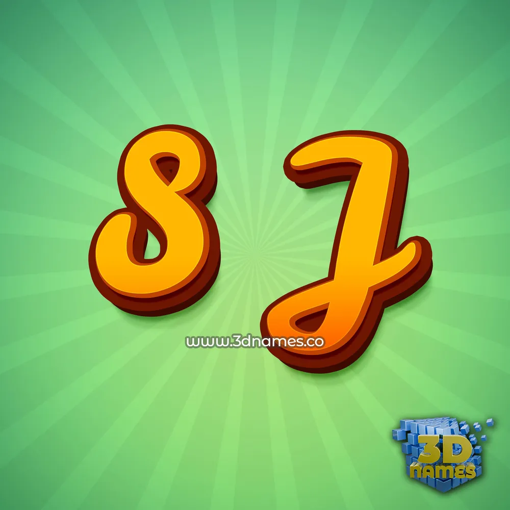 s j in Green Rays style - 3D name wallpaper