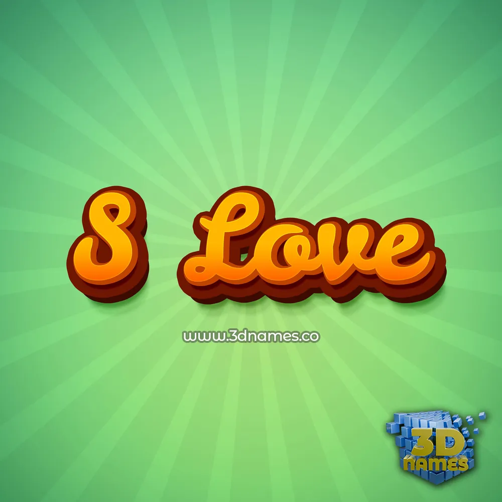 s love in Green Rays style - 3D name wallpaper