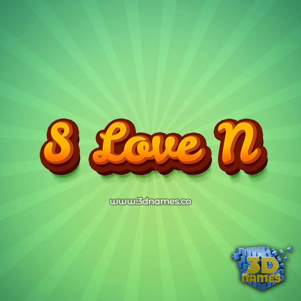 s love n in Green Rays style - 3D name wallpaper