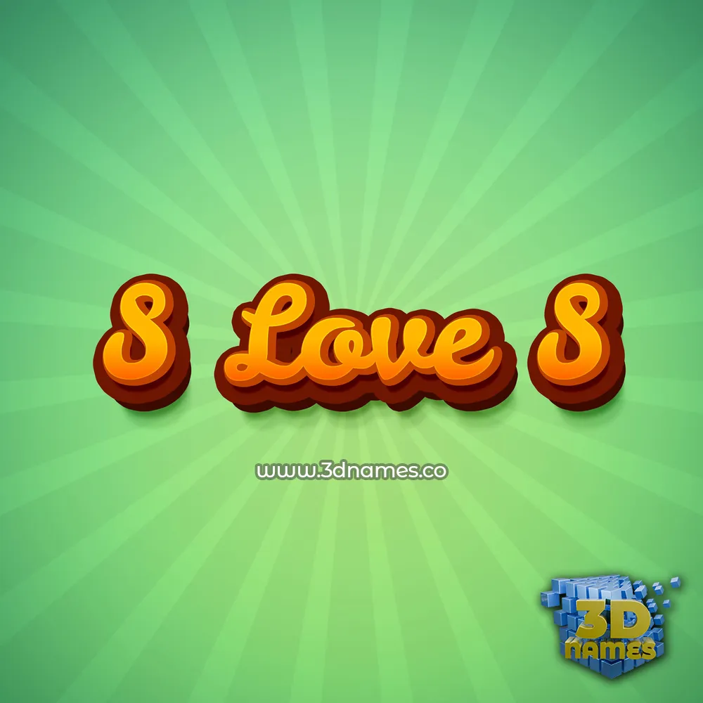 s love s in Green Rays style - 3D name wallpaper