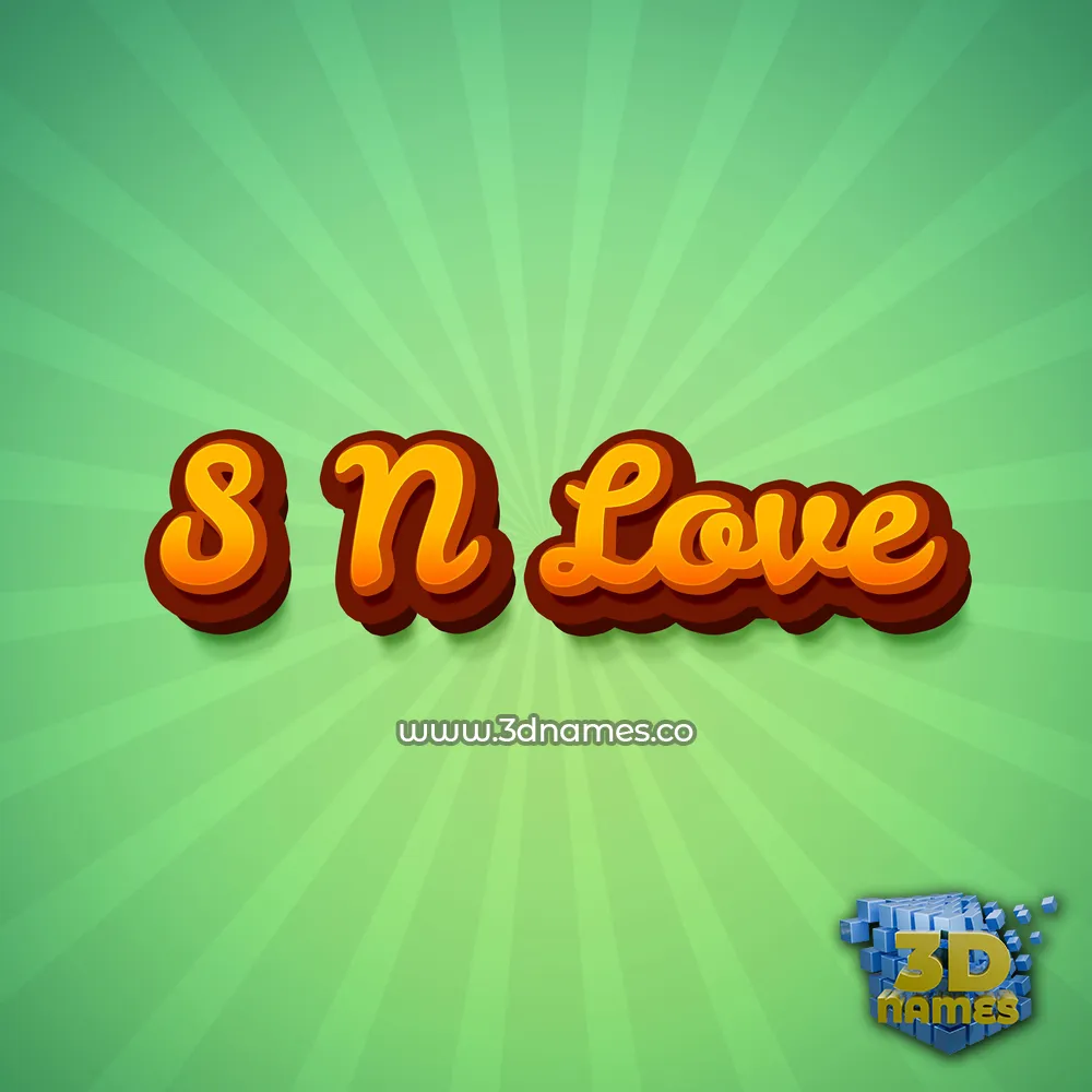 s n love in Green Rays style - 3D name wallpaper