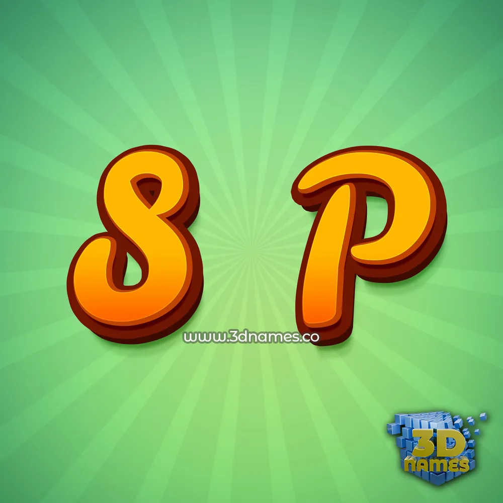 s p in Green Rays style - 3D name wallpaper