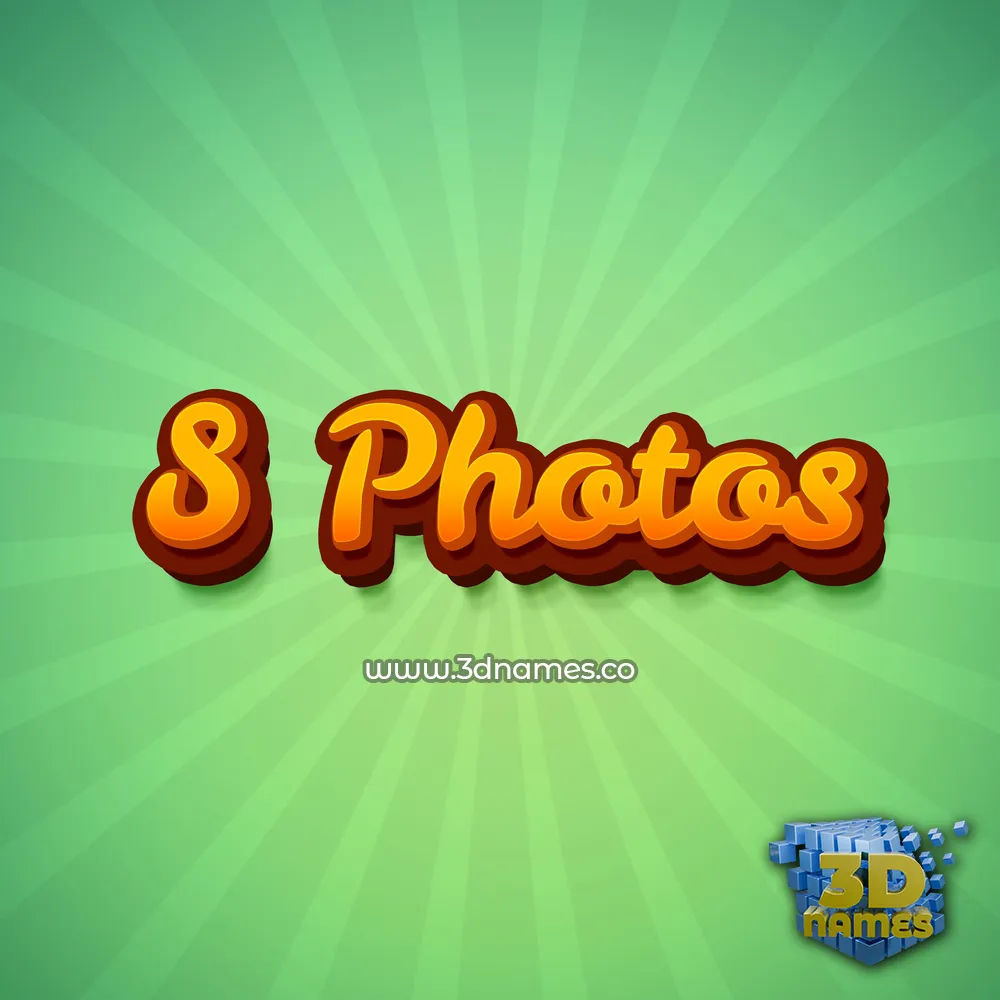 s photos in Green Rays style - 3D name wallpaper