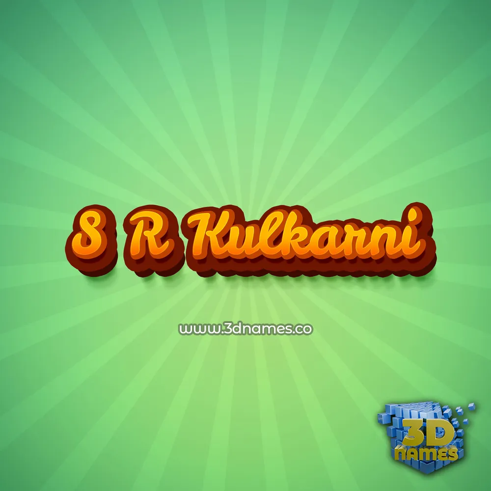 s r kulkarni in Green Rays style - 3D name wallpaper