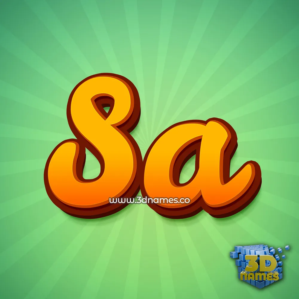 sa in Green Rays style - 3D name wallpaper