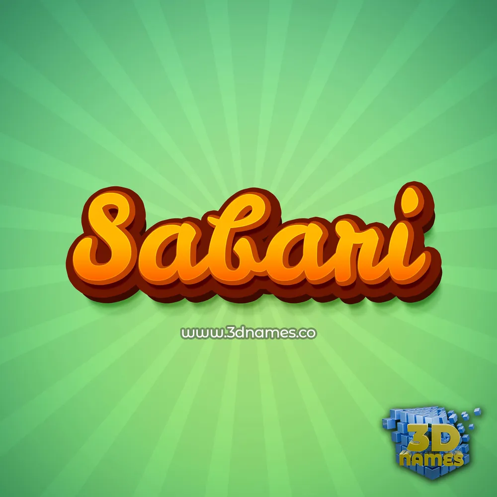 sabari in Green Rays style - 3D name wallpaper