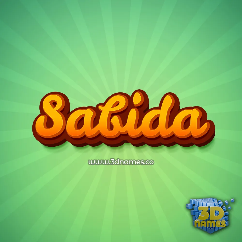 sabida in Green Rays style - 3D name wallpaper