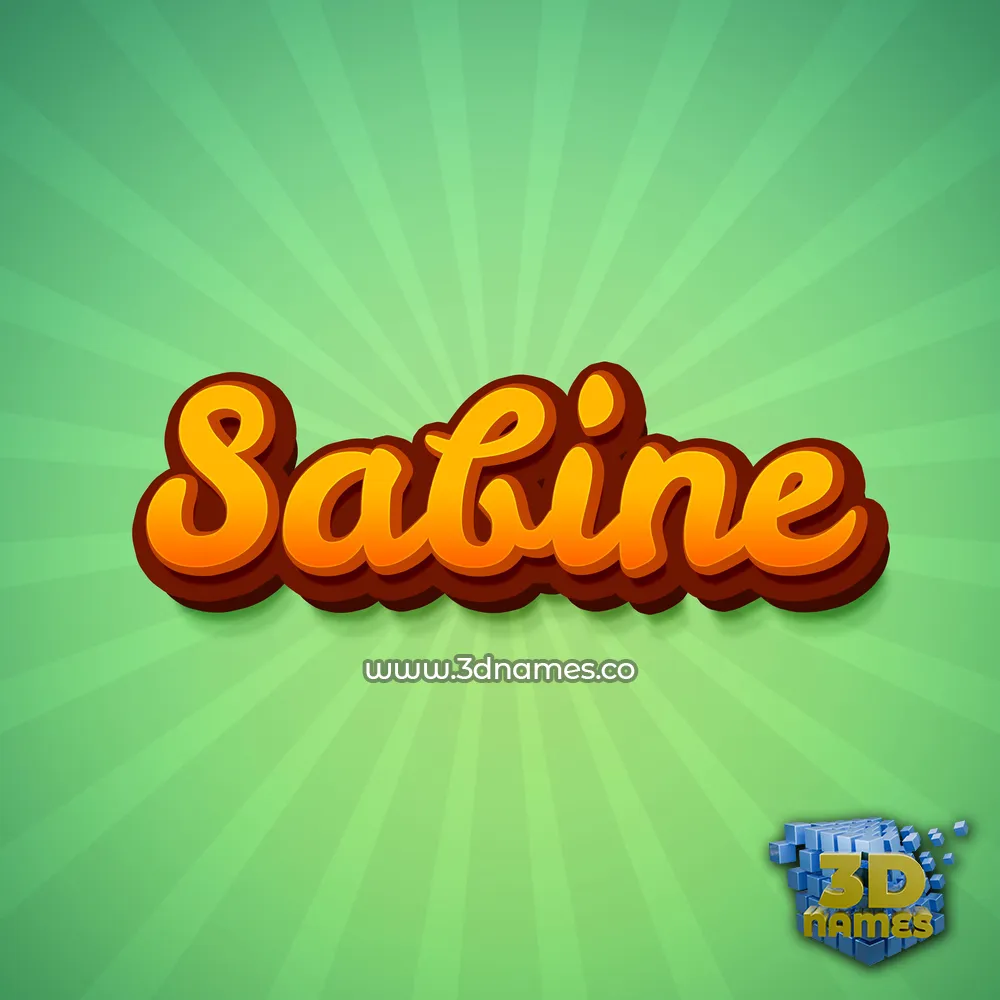 sabine in Green Rays style - 3D name wallpaper