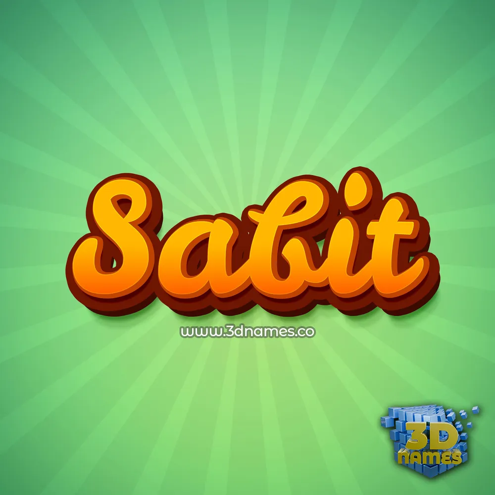 sabit in Green Rays style - 3D name wallpaper