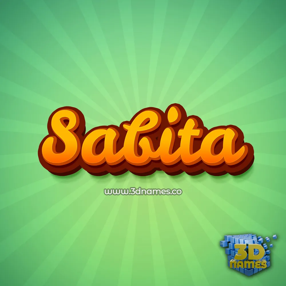 sabita in Green Rays style - 3D name wallpaper