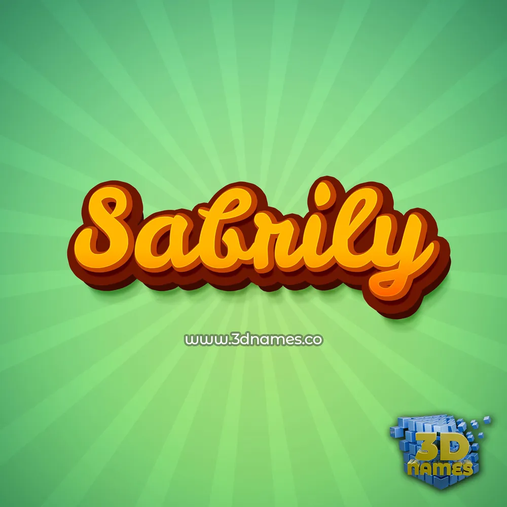 sabrily in Green Rays style - 3D name wallpaper