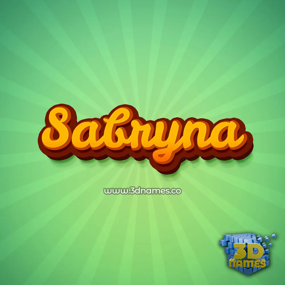 sabryna in Green Rays style - 3D name wallpaper