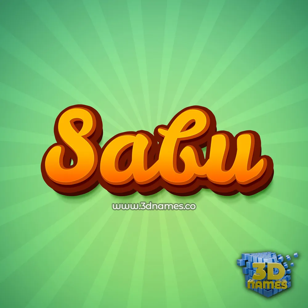sabu in Green Rays style - 3D name wallpaper