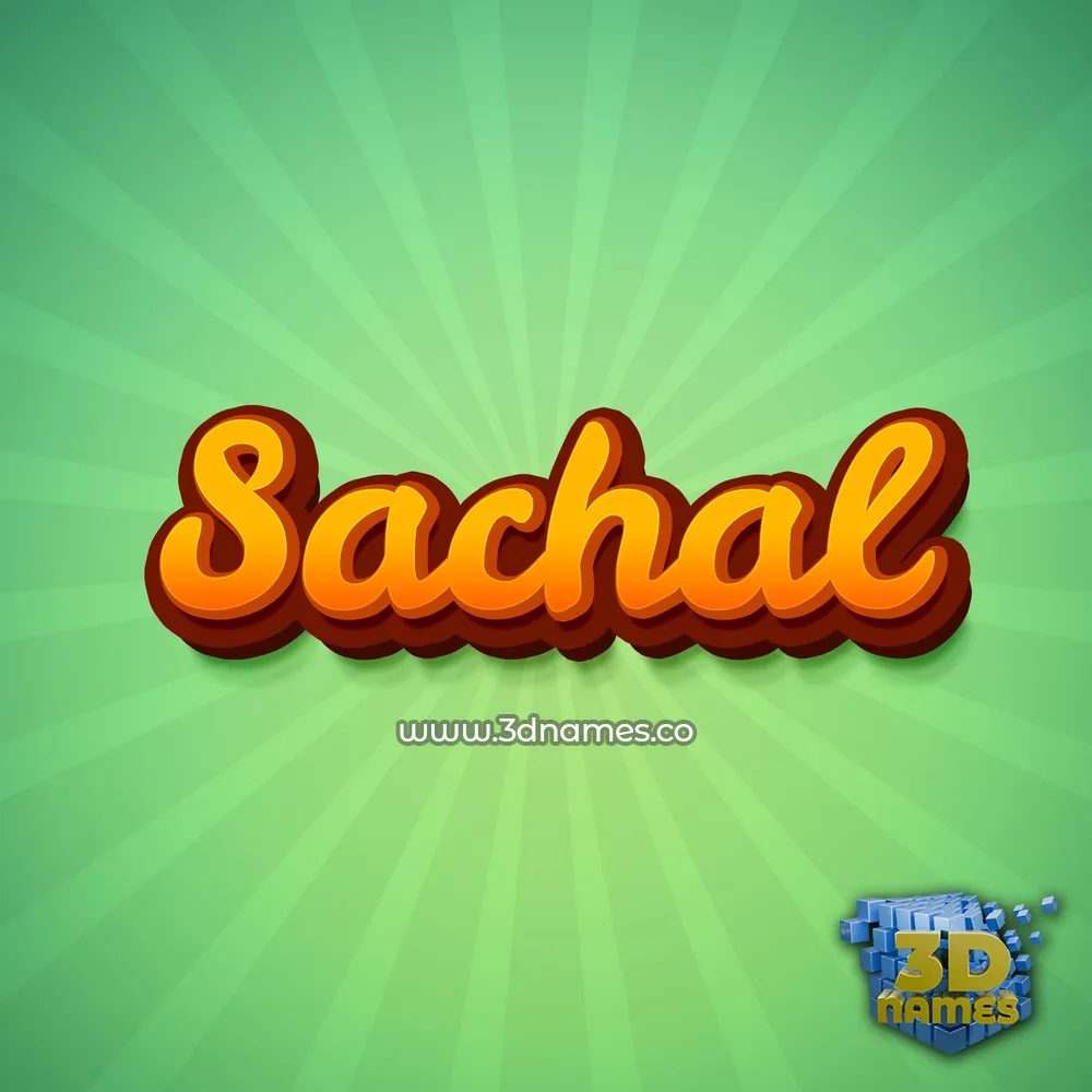 sachal in Green Rays style - 3D name wallpaper
