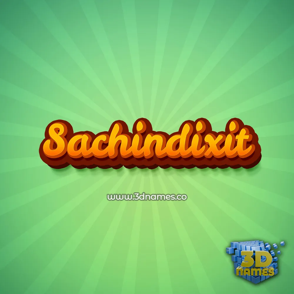 sachindixit in Green Rays style - 3D name wallpaper